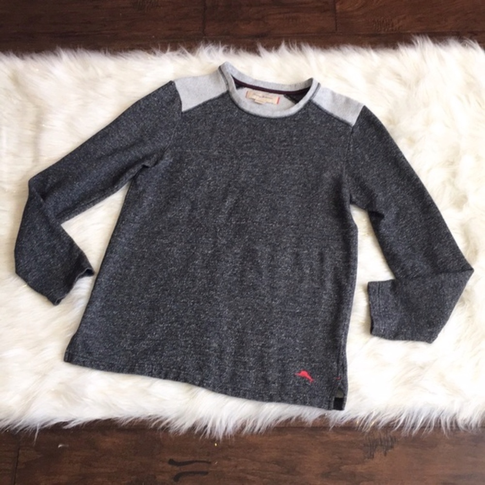 Tommy Bahama gray pull over shirt size: S/CH